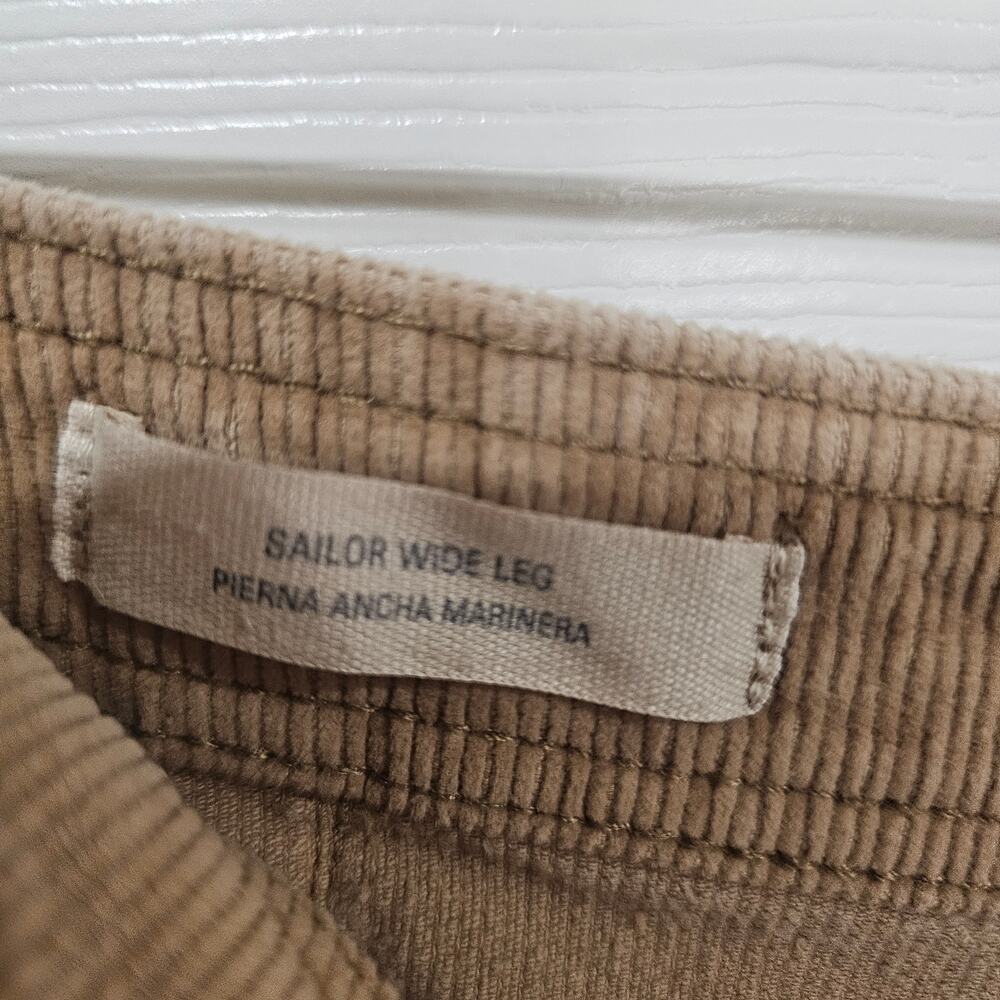 Universal Thread Y2K Sailor Wide Leg Corduroy Pants Size 10 Tan - Picture 5 of 6